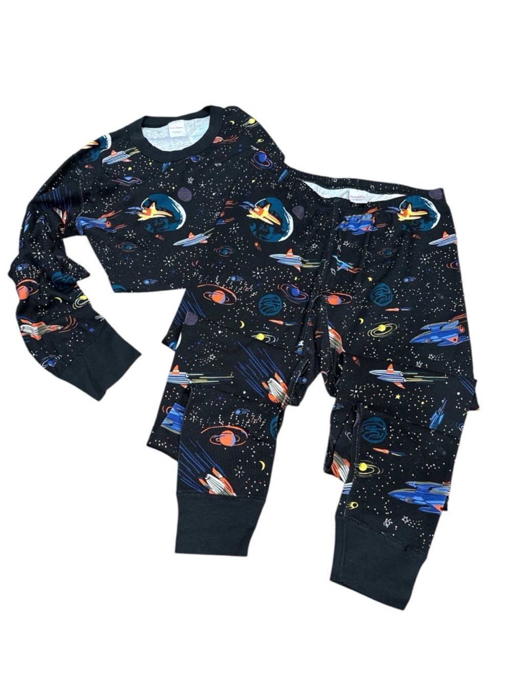 Hanna Anderson Unisex Long John Discover the Sky Galaxy Space NASA Pajama Small
